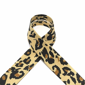 Puuvillavinonauha 18mm / 1m, leopard beige