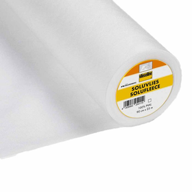 Vlieseline: Solufleece, valkoinen (poispeseytyvä tukikangas)