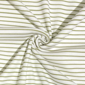 Ribbitrikoo: Raidat, valkoinen - oliivi