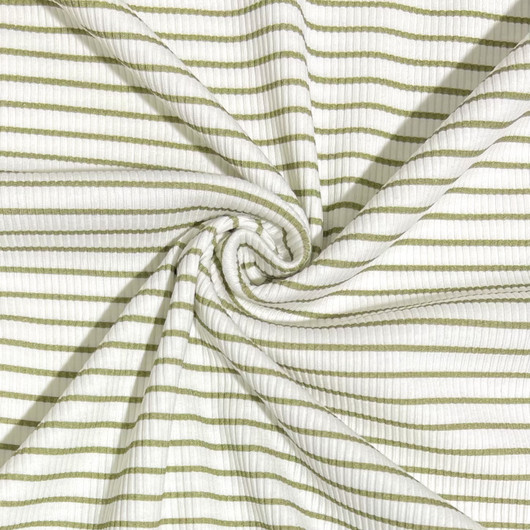 Ribbitrikoo: Raidat, valkoinen - oliivi