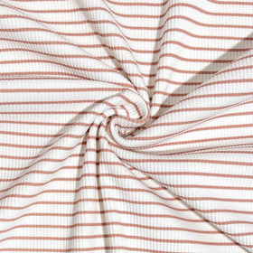 Ribbitrikoo: Raidat, valkoinen - ruusukulta