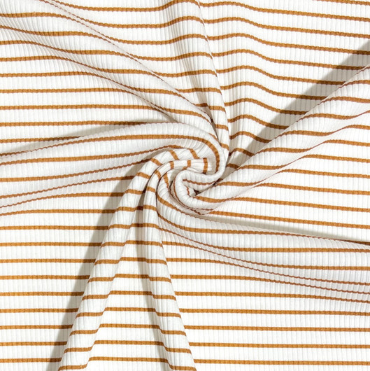 Ribbitrikoo: Raidat, valkoinen - konjakki