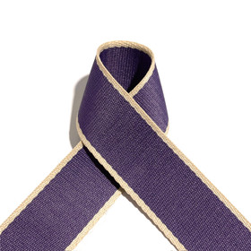 Laukkuhihna 40mm, kaksivärinen, violetti - luonnonvalkoinen