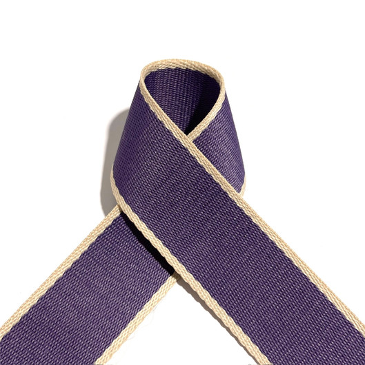 Laukkuhihna 40mm, kaksivärinen, violetti - luonnonvalkoinen