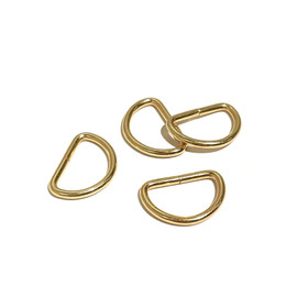 D-rengas 25mm, lämmin kulta