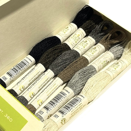 DMC: Eco Vita Naturally Dyed Organic Wool -kirjontalanka 6x16m, beige - harmaa - luonnonvalkoinen