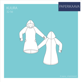 Jujuna, kaavapaketti: Kuura - Naisten hupparitunika 32-56
