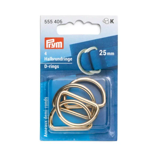 Prym: D-rengas 25mm / 4kpl, kulta