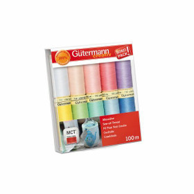 Gütermann Sew-all ompelulankasetti 10x100m, pastelli värit