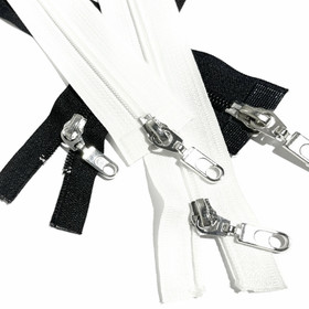 2-lukkoinen avovetoketju, spiraali 6mm 50-80cm, valkoinen