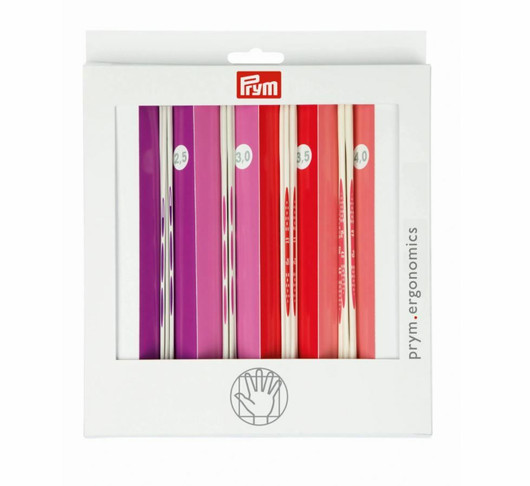 Prym: Ergonominen sukkapuikkosetti, 2.5-4.0mm, 20 cm
