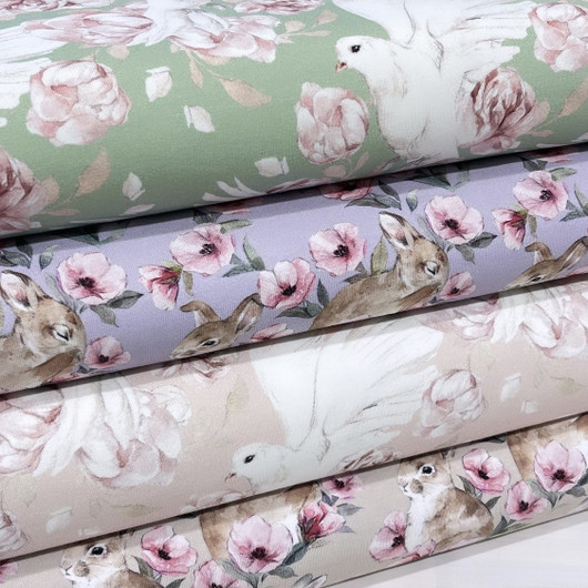 Hento Style: Puuvillatrikoo, Kyyhkyset, sage vihreä