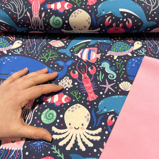 Softshell: Under The Sea, tummansininen - monivärinen