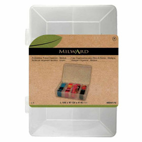 Milward: Kirjontalankojen säilytyskotelo + 25kpl pahvipuolia