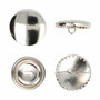 Milward: Päällystettävä nappi 11-38mm, metalli