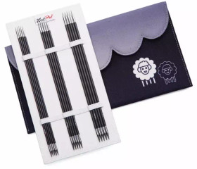 KnitPro: Karbonz sukkapuikkosetti 20cm, 2,50-5mm