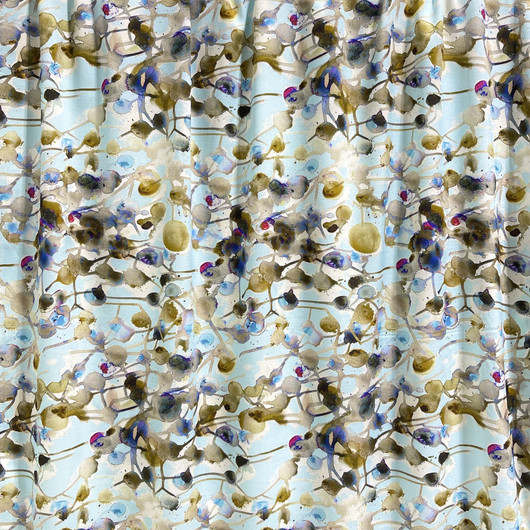 Kudottu viskoosi: Abstrakti, vaalea turkoosi - pronssi