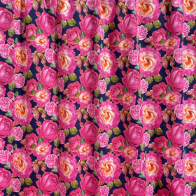 Digitrikoo: Pionit, tummansininen - pinkki