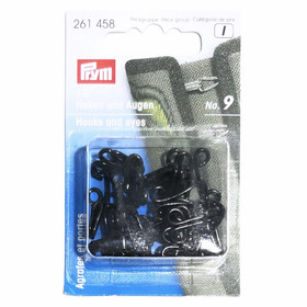 Prym: Hakanen musta, koko 9, 12 paria