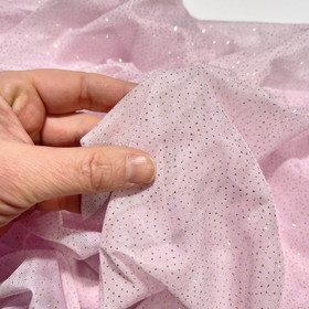 Pehmoinen glitteritylli, vaaleanpunainen - kulta