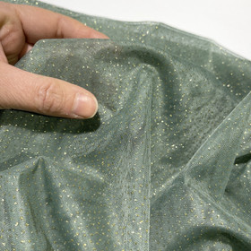 Pehmoinen glitteritylli, vanha vihreä - kulta