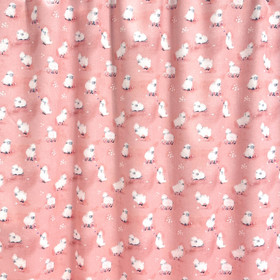 Puuvilla: Lampaat, roosa - valkoinen