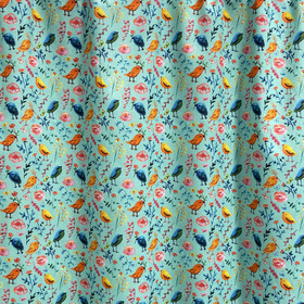 Puuvilla: Tiput, tumma minttu - keltainen - oranssi