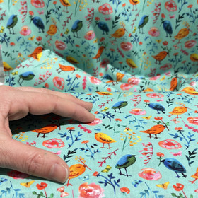 Puuvilla: Tiput, tumma minttu - keltainen - oranssi