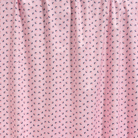 Puuvilla: Pienet kukat, vaaleanpunainen - roosa - tummansininen