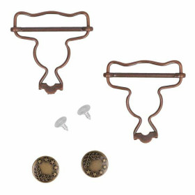 Milward: Lappuhaalarin solki 40mm + napit, pronssi