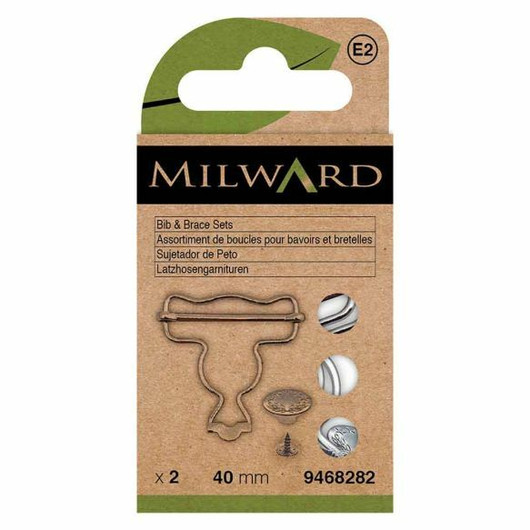Milward: Lappuhaalarin solki 40mm + napit, hopea
