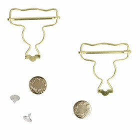 Milward: Lappuhaalarin solki 40mm + napit, kulta