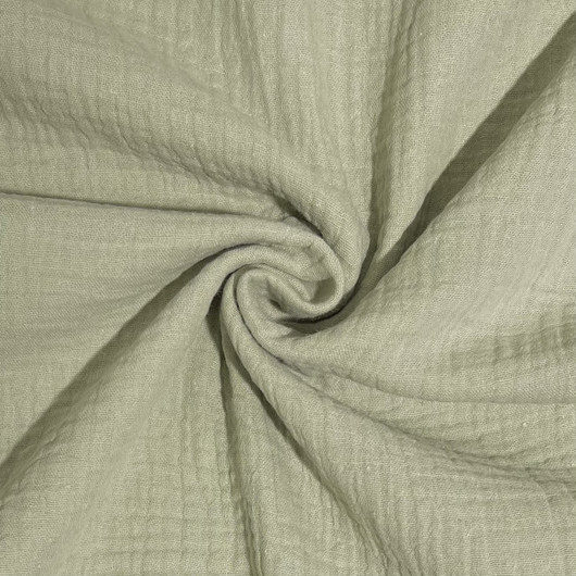 Double gauze: Harsokangas, dusty green
