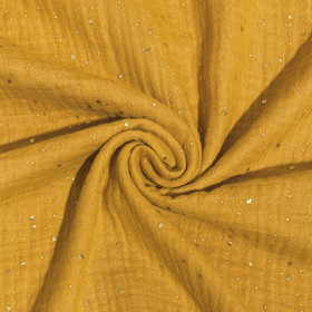 Kultahippu Double gauze: Okra