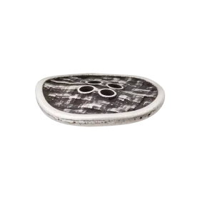 Prym: Ristikko metallinappi 20mm, musta - hopea