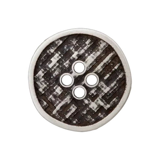 Prym: Ristikko metallinappi 20mm, musta - hopea