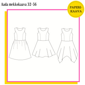 Unelmallinen, kaavapaketti: Aada mekkokaava 32-56