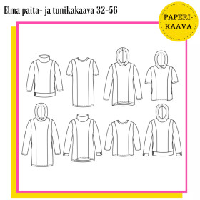Unelmallinen, kaavapaketti: Elma paita- ja tunikakaava 32-56