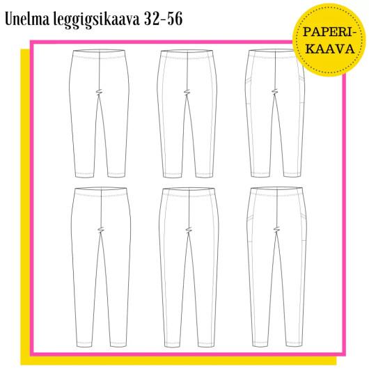 Unelmallinen, kaavapaketti: Unelma leggingskaava 32-56