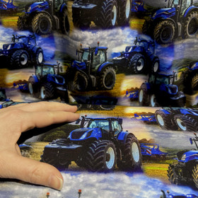 Digitrikoo: New Holland -traktori, beige - musta - sininen