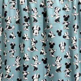 Mikki Hiiri -trikookangas: Minni Hiiri, murrettu turkoosi