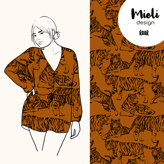 Mieli Design: ROAR cognac, kudottu viskoosi