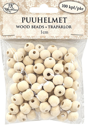 Puuhelmi 1cm, 100kpl
