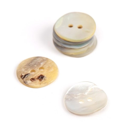 Drops: Kaareva nappi 15mm, valkoinen