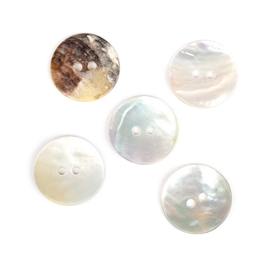 Drops: Kaareva nappi 20mm, valkoinen