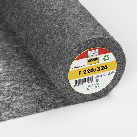 Vlieseline: Vlieseline F220 tukiharso, harmaa meleerattu