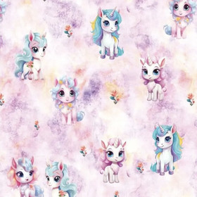 Digitrikoo: Yksisarvis ponit, hento vaaleanpunainen