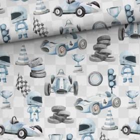 Digitrikoo: Formula-autot, vaaleanharmaa - vaaleansininen