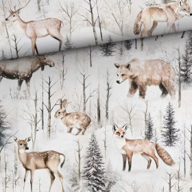 Digitrikoo: Luminen metsä ja metsäneläimet, vaaleanharmaa