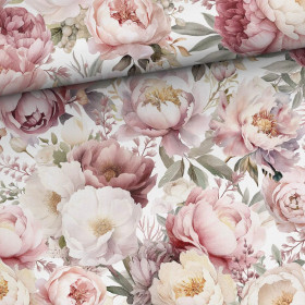 Digitrikoo: Valkoiset ja roosat kukat, valkoinen - vihreä 